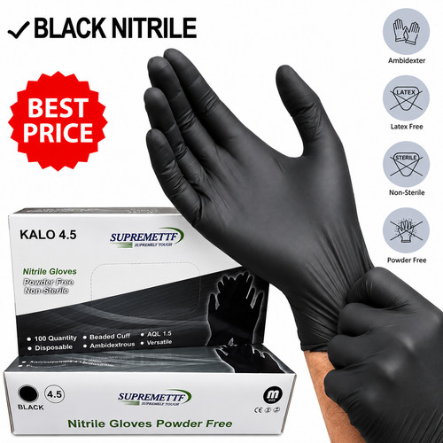 100 black nitrile powder - 100, &