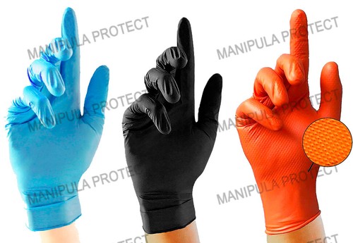 Disposable gloves blue black - gloves,