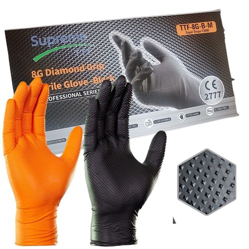 Orange nitrile disposable - orange,