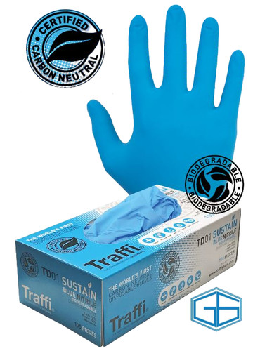 Traffi nitrile gloves - gloves, carbon