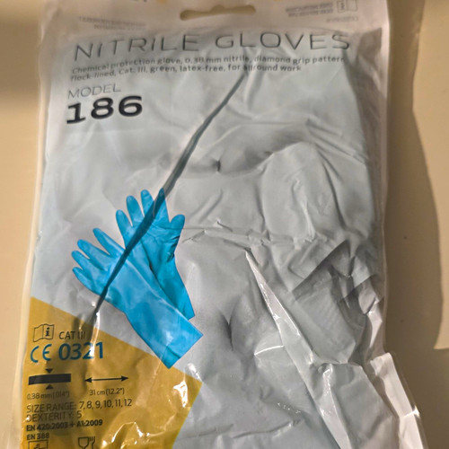 Nitrile gloves model 186 blue - gloves,