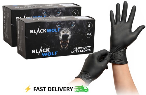 1000 black latex gloves - 1000, heavy