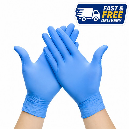 100 disposable blue nitrile - disposable,