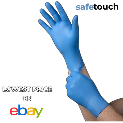 Nitrile gloves blue powder - gloves,
