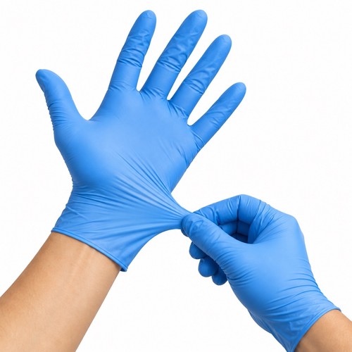 100 disposable blue - blue, nitrile